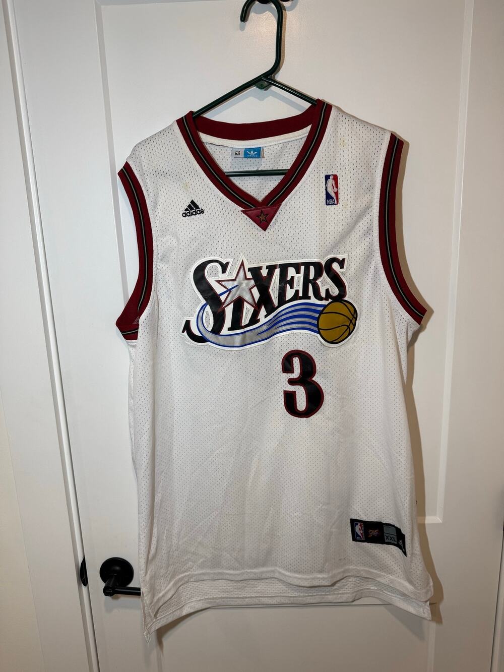 Allen Iverson Philadelphia 76ers Retro Authentic NBA Jersey. Stitched, XXL